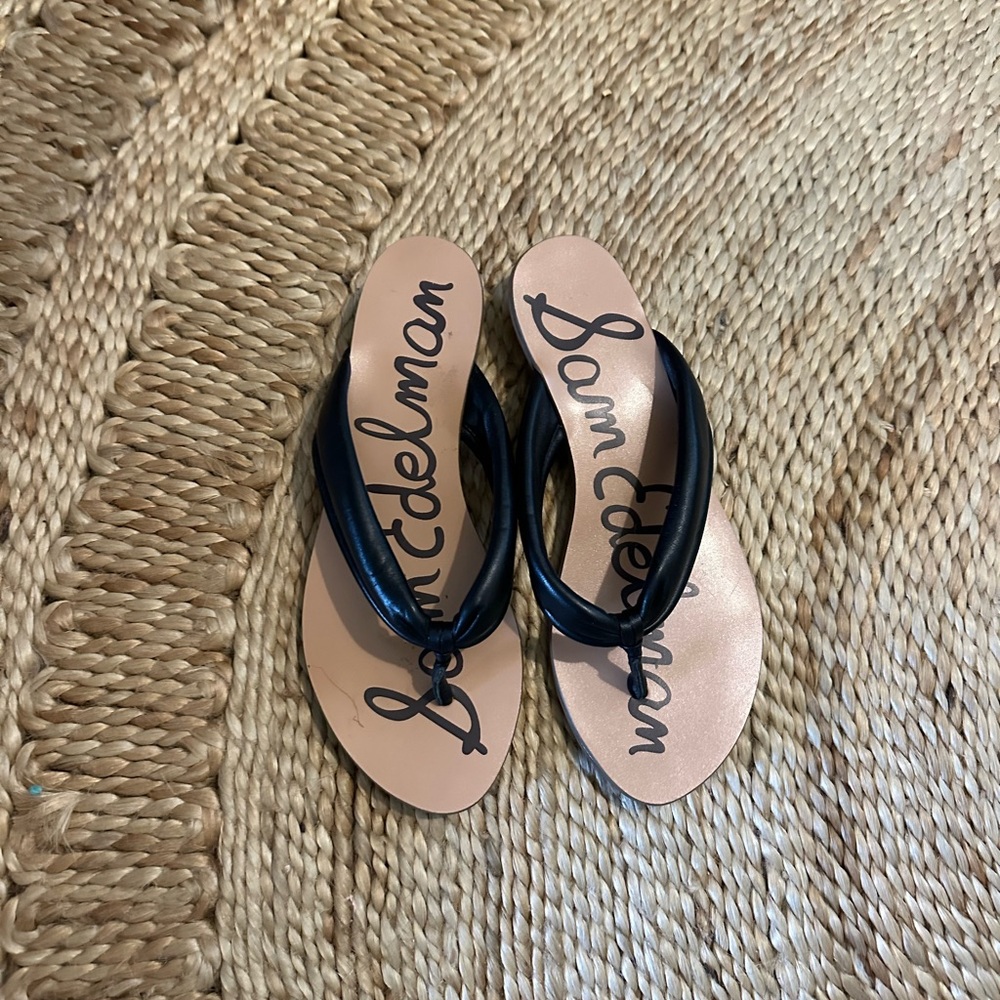 Sam Edelman JANET Low Heel Thong Slide Flip-Flop Sandal